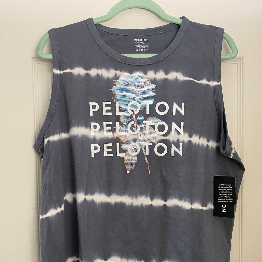 Peloton Tie-Dye Studio Side Slit Muscle Tank XXL